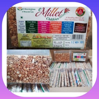 Organic Millet Chikkies / ஆர்கானிக் சிறுதானிய கடலை மிட்டாய்